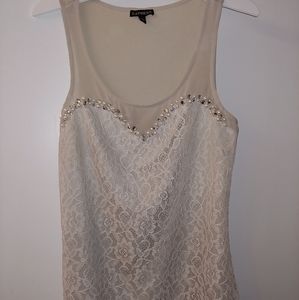 Express Lace Embellished Tank